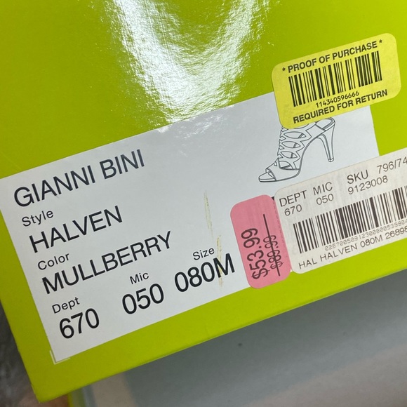 Gianni Bini Pink Heels. Mulberry. Sz 8 - Picture 4 of 4